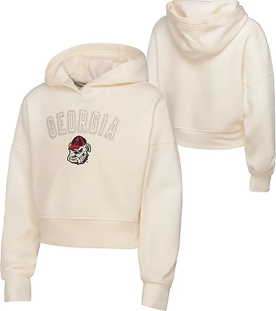 Outerstuff Girls' University of Georgia Bulldogs Blitz Oversized Crop Hoodie