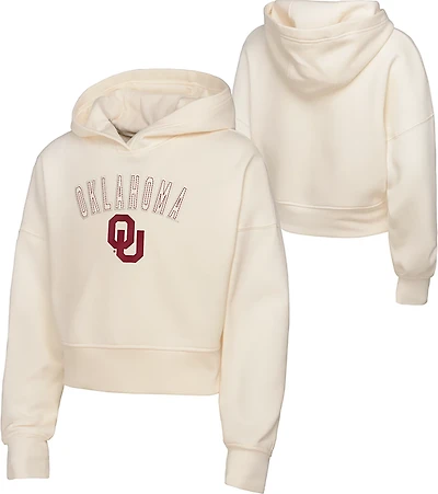 Outerstuff Girls' University of Oklahoma Sooners Blitz Oversized Crop Hoodie