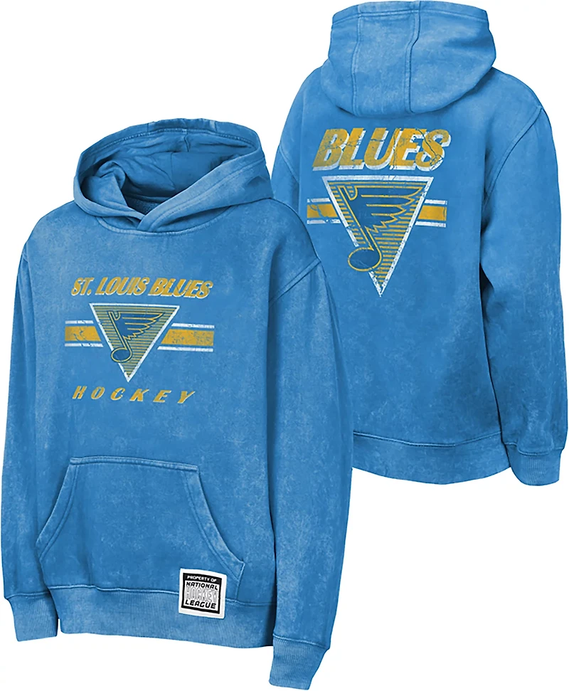 Outerstuff Boys' St. Louis Blues Mineral Wash Fleece Hoodie