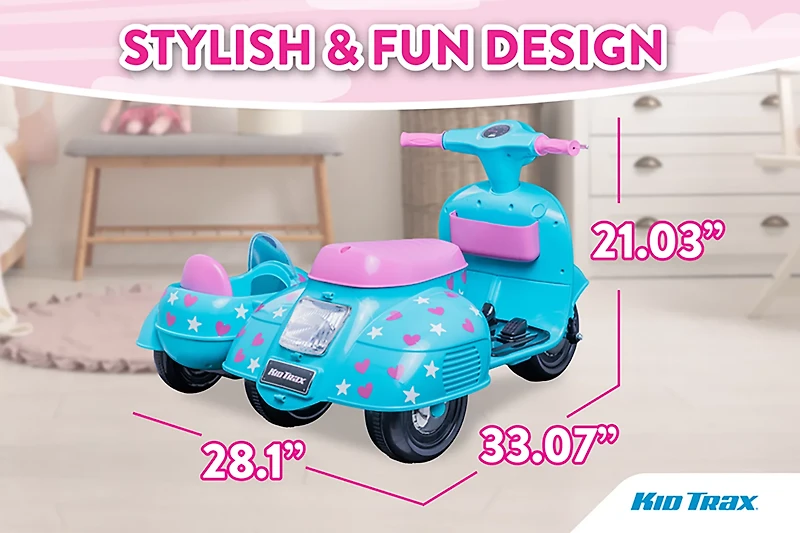 Flybar Starlight Scooter Ride-On Toy with Sidecar