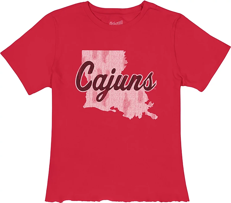 WILDCAT RETRO Women's Louisiana-Lafayette State Script Meet and Greet T-shirt