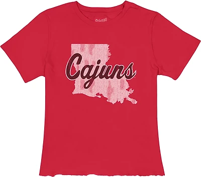 WILDCAT RETRO Women's Louisiana-Lafayette State Script Meet and Greet T-shirt