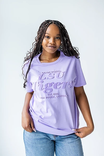 Gameday Social Women's LSU Tigers Hansen Brush T-shirt