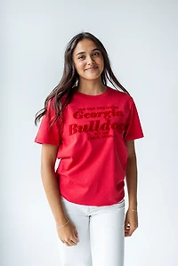 Gameday Social Women's Georgia Bulldogs Hansen Brush T-shirt