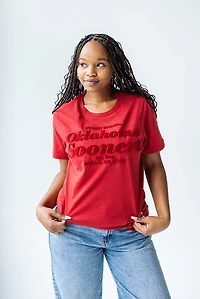 Gameday Social Women's Oklahoma Sooners Hansen Brush T-shirt