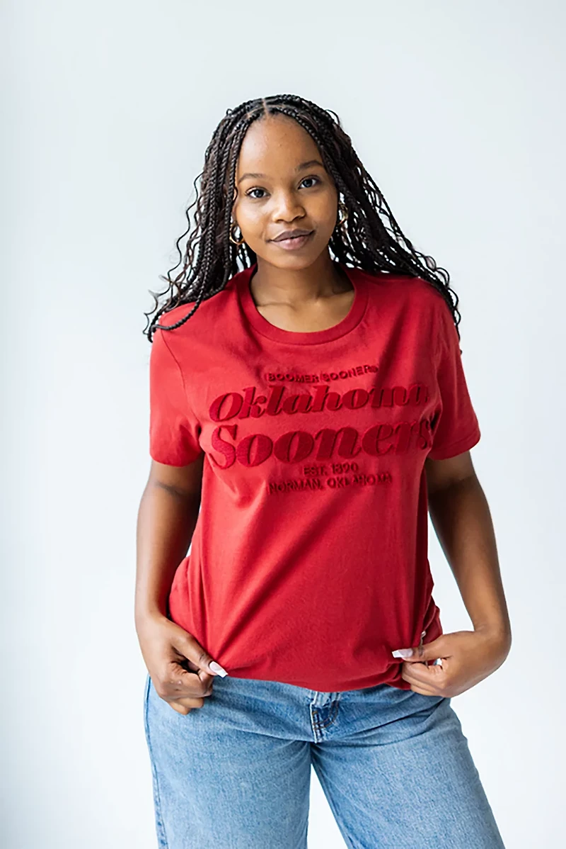 Gameday Social Women's Oklahoma Sooners Hansen Brush T-shirt