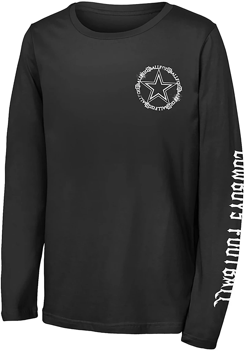Outerstuff Dallas Cowboys Rumble Sleeve Long Graphic T-shirt