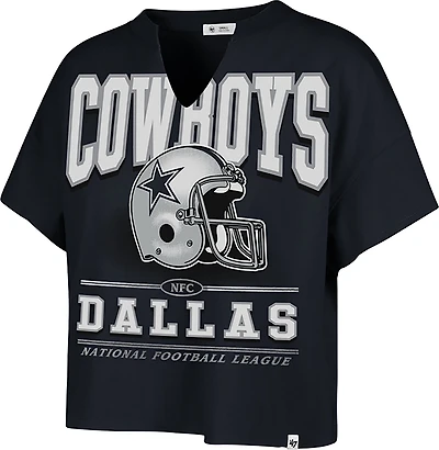'47 Women's Dallas Cowboys Elation Oversized Notched T-shirt
