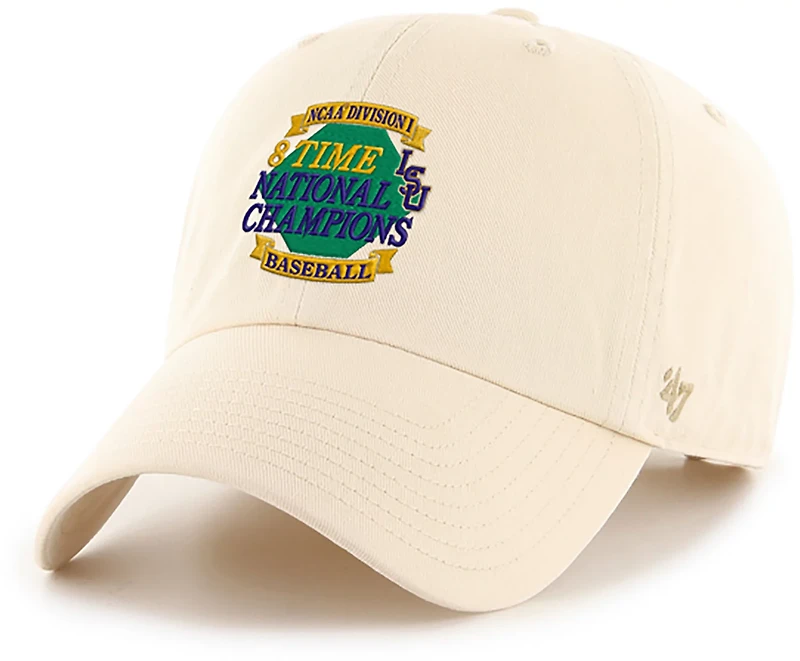 47 Adults' LSU 2025 CWS Multi National Champs Clean Up Cap