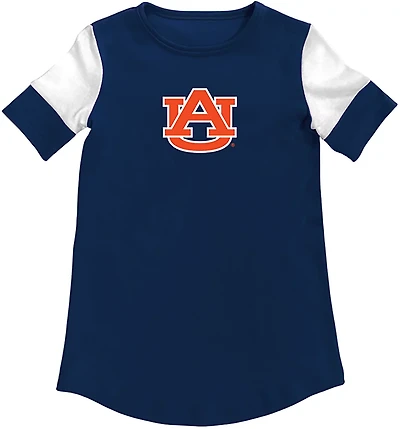 Two Feet Ahead Girls' Auburn Color Block T-shirt Dress
