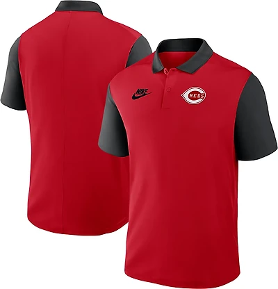 Nike Black Cincinnati s Cooperstown Collection Color-Block Victory Performance Polo