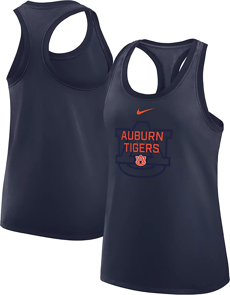 Nike Women's Auburn Team Over Primary Logo Racerback Tank Top