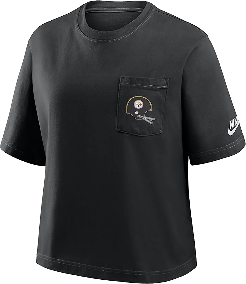 Nike Women's Steelers Rewind Pocket Boxy T-shirt