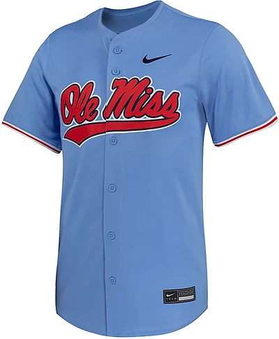 Nike Men's Ole Miss Limited Full Button Baseball Jersey