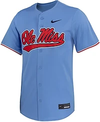Nike Men's Ole Miss Limited Full Button Baseball Jersey