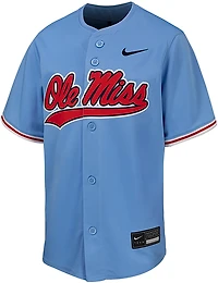Nike Boys' Ole Miss Rebels Limited Full Button Baseball Jersey