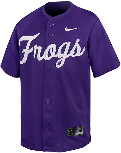 Nike Boys' Texas Christian Horned Frogs Limited Full Button Baseball Jersey