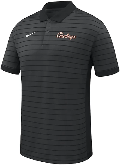 Nike Men's Oklahoma State Dri Fit Stripe Victory Polo Shirt