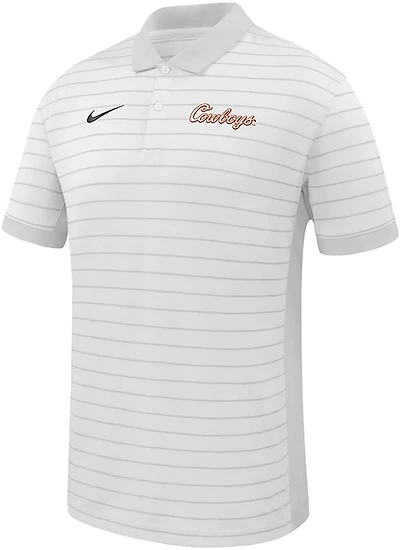 Nike Men's Oklahoma State Dri Fit Stripe Victory Polo Shirt