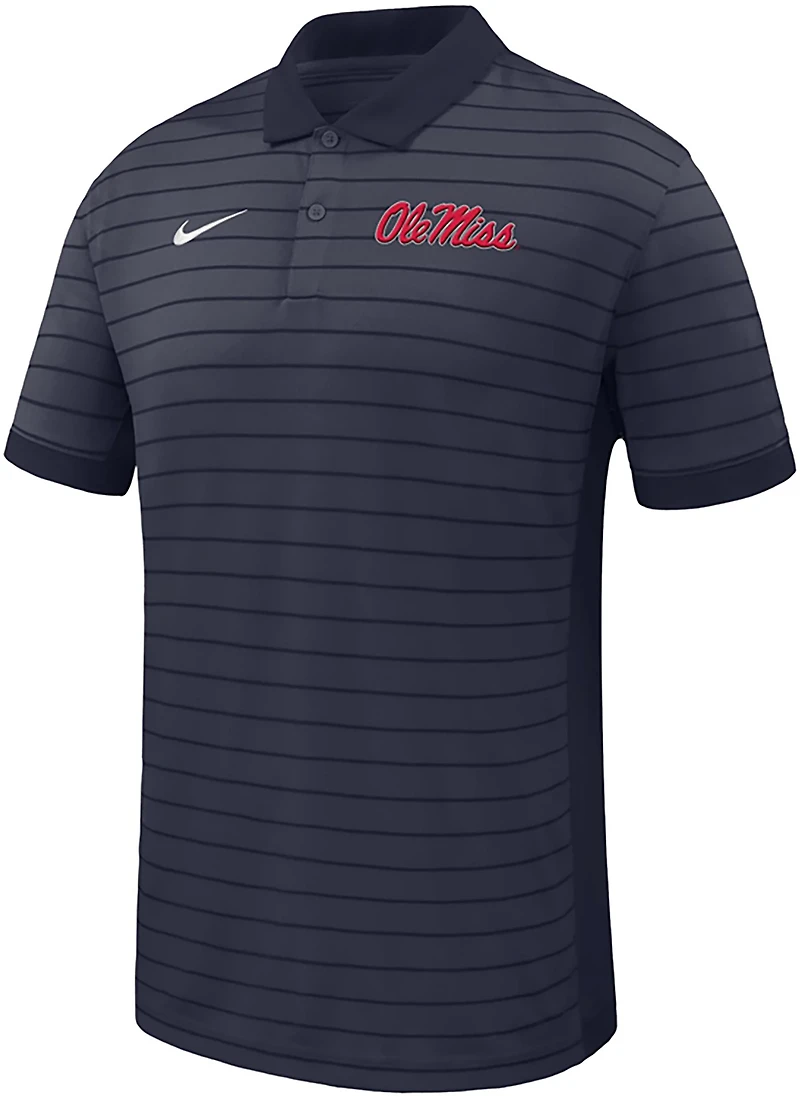 Nike Men's Ole Miss Dri Fit Stripe Victory Polo Shirt