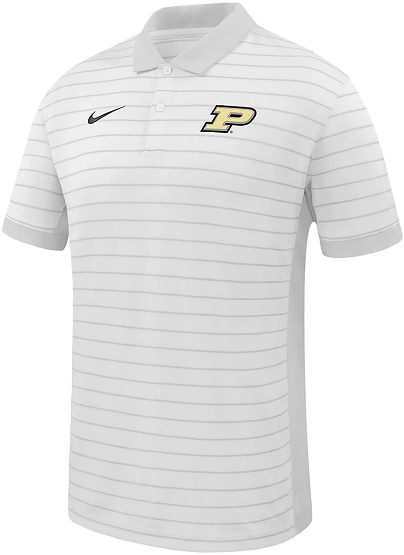 Nike Men's Purdue Dri Fit Stripe Victory Polo Shirt