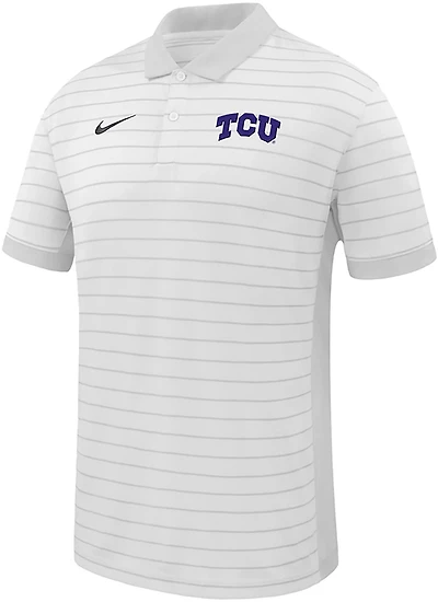 Nike Men's TCU Dri Fit Stripe Victory Polo Shirt