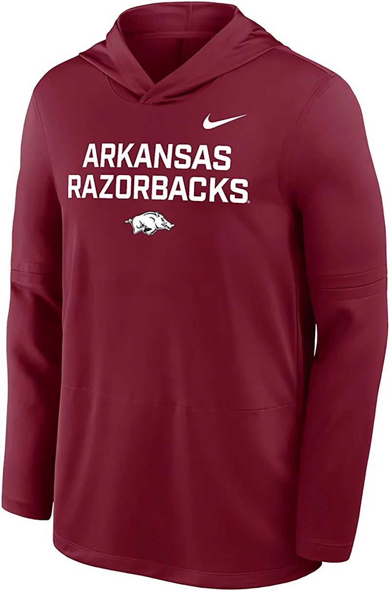 Nike Men's Arkansas School Dri-FIT Lightweight Hooded Long Sleeve Top