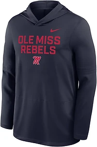 Nike Men's Ole Miss School Dri-FIT Lightweight Hooded Long Sleeve Top
