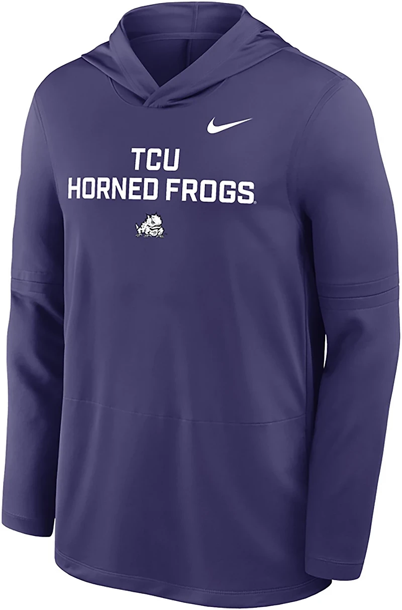 Nike Men's TCU School Dri-FIT Lightweight Hooded Long Sleeve Top
