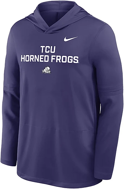Nike Men's TCU School Dri-FIT Lightweight Hooded Long Sleeve Top