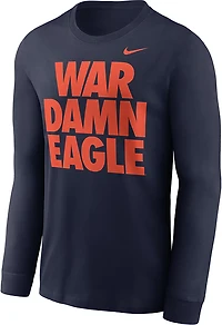 Nike Men's Auburn Slogan Double Sided Long Sleeve T-shirt