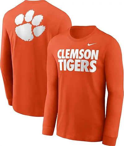 Nike Men's Clemson Slogan Double Sided Long Sleeve T-shirt