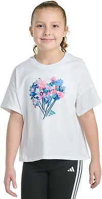 adidas Girls' Drop Shoulder Short Sleeve T-shirt