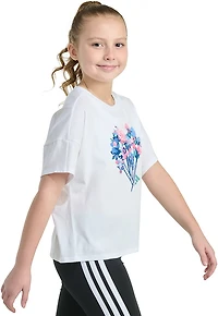 adidas Girls' Drop Shoulder Short Sleeve T-shirt