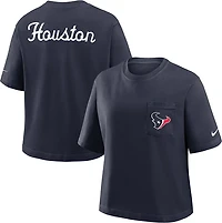 Nike Women's Houston Texans Rewind Pocket Boxy Short Sleeve T-shirt