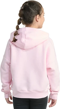 adidas Girls' Front Graphic Fleece Pullover Hoodie