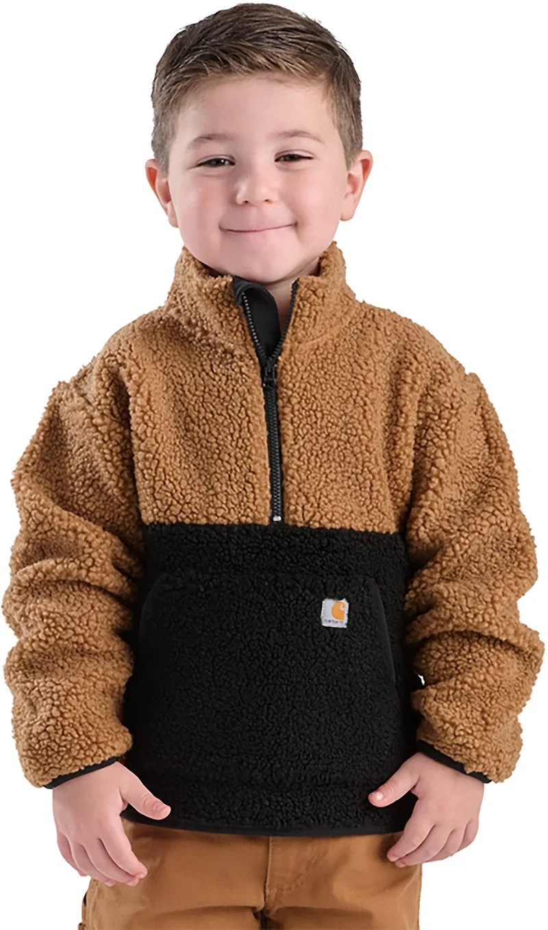 Carhartt Boys' Sherpa 1/2 Zip Long Sleeve Sweatshirt