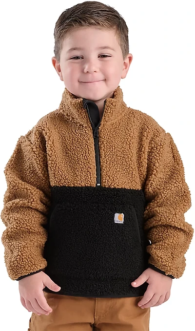 Carhartt Boys' Sherpa 1/2 Zip Long Sleeve Sweatshirt