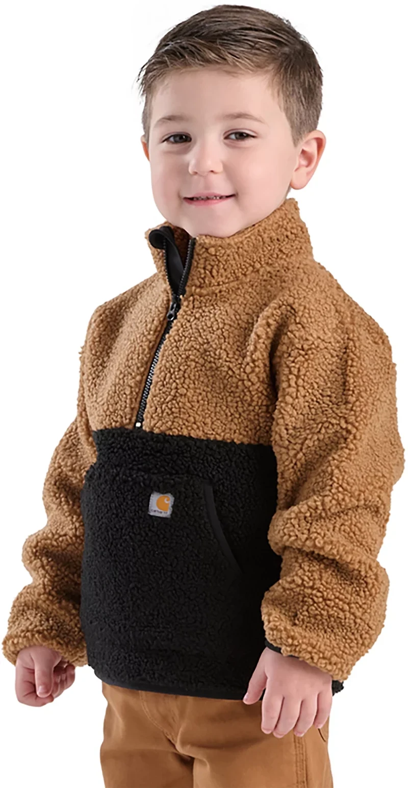 Carhartt Boys' Sherpa 1/2 Zip Long Sleeve Sweatshirt