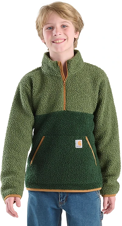 Carhartt Boys' Sherpa 1/2 Zip Long Sleeve Sweatshirt