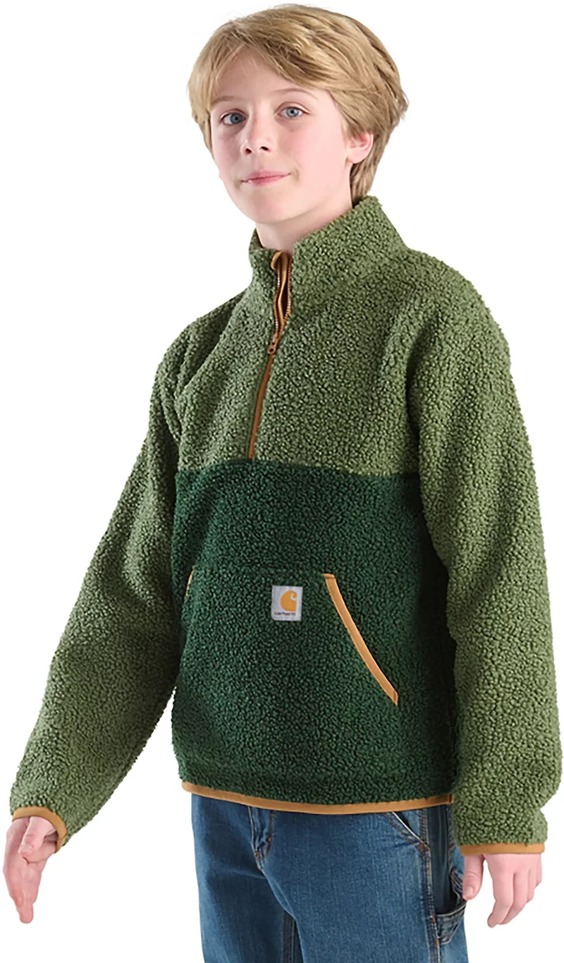 Carhartt Boys' Sherpa 1/2 Zip Long Sleeve Sweatshirt