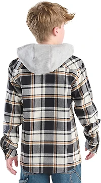 Carhartt Boys' Flannel Long Sleeve Hooded Shirt