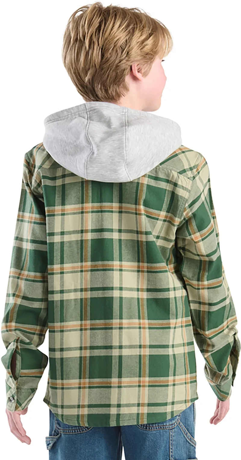 Carhartt Boys' Flannel Long Sleeve Hooded Shirt