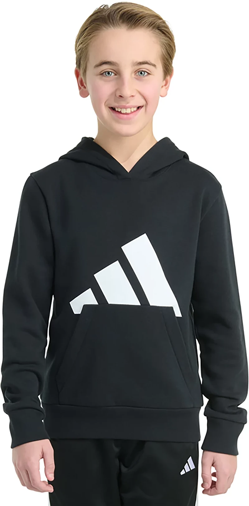 adidas Boys' Big Logo Fleece Pullover Hoodie