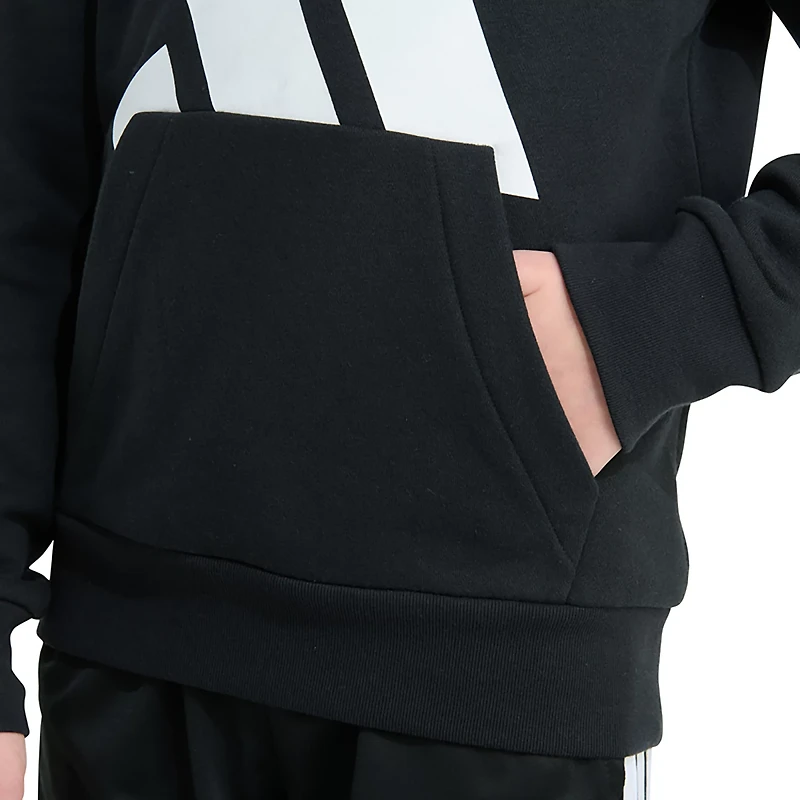 adidas Boys' Big Logo Fleece Pullover Hoodie