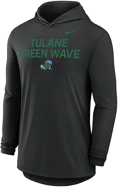 Nike Men's Tulane Team Hooded Long Sleeve Top