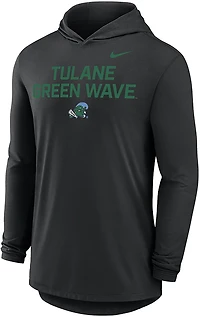 Nike Men's Tulane Team Hooded Long Sleeve Top