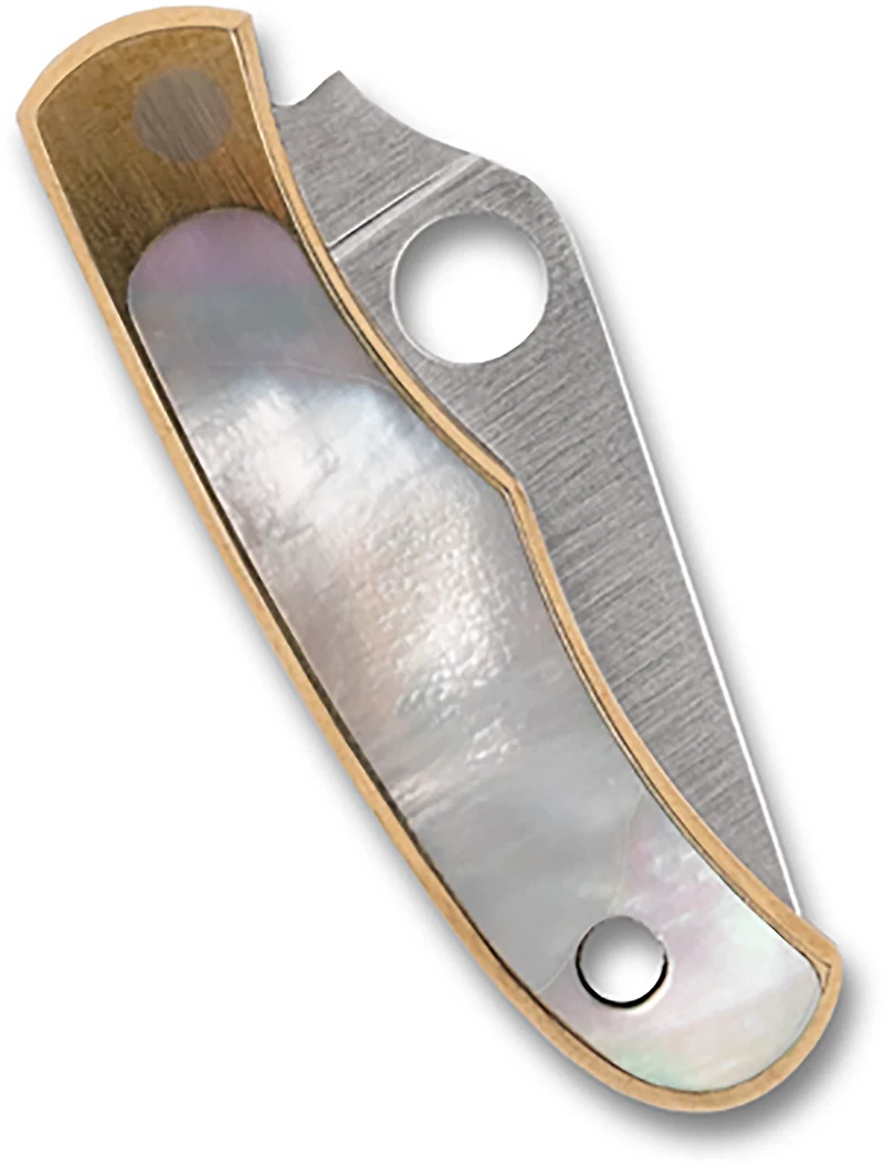 Spyderco Bug Nickel Silver Abalone Folding Knife