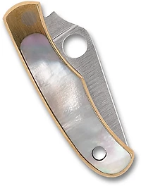 Spyderco Bug Nickel Silver Abalone Folding Knife