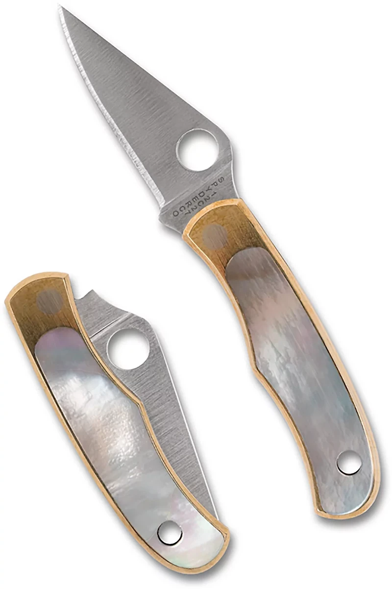 Spyderco Bug Nickel Silver Abalone Folding Knife